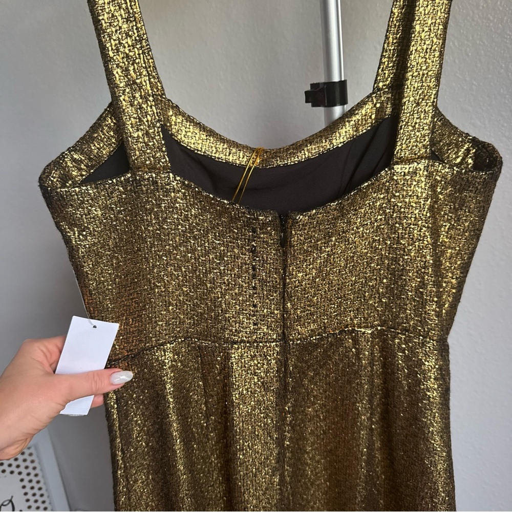 NWT Mestiza New York Jody Midi Gold Dress Sz 4 - Picture 13 of 14